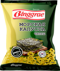 Чипсы пшеничные БИНГРЭ со вкусом морской капусты, 40г, вид