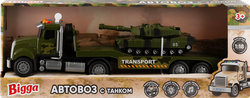 Набор игровой BIGGA Автовоз с танком инерционный со световыми и звуковыми эффектами, Арт. TFC1657743, картинка
