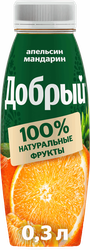 Напиток сокосодержащий ДОБРЫЙ Апельсин, мандарин, 0.3л, вид