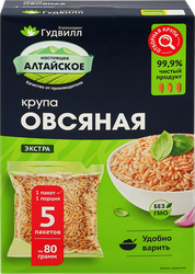Крупа овсяная ГУДВИЛЛ Экстра, недробленая, 400г, вид