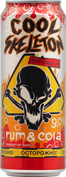 Напиток слабоалкогольный COOL SKELETON со вкусом рома и колы газированный 9%, 0.45л, фотография