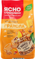 Гранола ЯСНО СОЛНЫШКО с манго, ананасом и кешью, 250г, фото