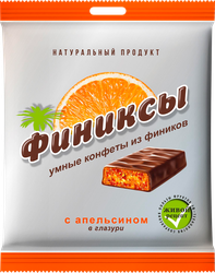Конфеты ФИНИКСЫ с апельсином в глазури, 90г, картинка