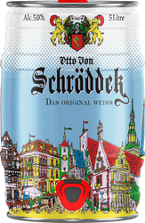Напиток пивной светлый OTTO VON SCHRODDER Das Original Weiss нефильтрованный неосветленный пастеризованный 5%, 5л, вид