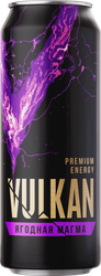 Напиток VULKAN Малина, гранат тонизирующий газированный, 0.45л, фото
