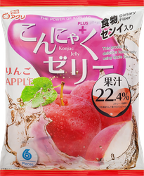 Желе YUKIGUNI AGURI Конняку со вкусом яблока, 6шт, 96г, фотография