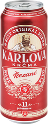 Пиво темное KARLOVA KRCMA REZANE фильтрованное 4,6%, 0,5л, крупный план