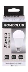 Лампа филаментная HOMECLUB груша 6Вт Е27 теплый свет, Арт. FIL-A55-6Е2727, вид
