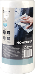 Салфетки HOMECLUB с хлопком, тиснение перфорация 23х23см, 100шт, вид