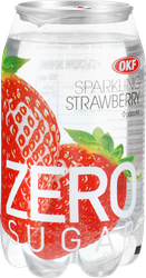 Напиток OKF Sparkling Strawberry Zero сильногазированный, 0.35л, детальное фото