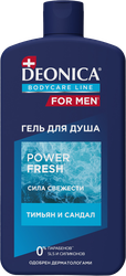 Гель для душа DEONICA For Men&nbsp;Power Fresh, 750мл, детальное фото