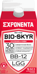 Напиток кисломолочный EXPONENTA BIO-SKYR 3в1 Клубника, киви обезжиренный с высоким содержанием белка, без змж, 500г, фотография