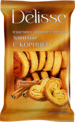 Изделия сдобные слоеные DELISSE завитые с корицей, 180г, фотография