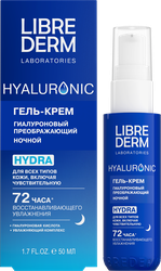 Гель-крем для лица LIBREDERM Hyaluronic гиалуроновый Преображающий ночной, 50мл, фото