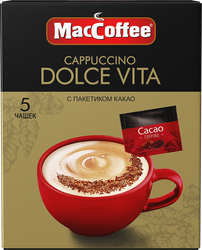 Напиток кофейный растворимый MACCOFFEE Cappuccino Dolce Vita, 120г, вид