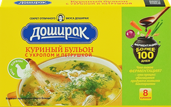 Бульон DOSHIRAK Куриный, с укропом и петрушкой, 80г, вид