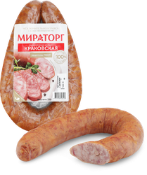 Колбаса полукопченая МИРАТОРГ Краковская, 330г, вид