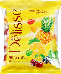 Карамель леденцовая DELISSE мини ассорти, 250г, детальное фото