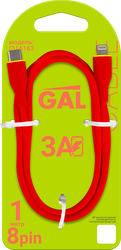 Кабель GAL CU-6163 Type-C – 8 pin, 3А, силикон, 1м, крупный план