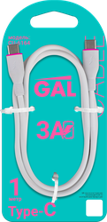 Кабель GAL CU-6164 Type-C – Type-С, 3A, силикон, 1м, вид