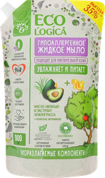 Жидкое мыло ECOLOGICA гипоаллергенное с маслом авокадо, 900мл, фотография