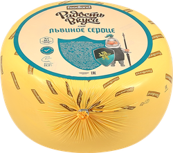 Сыр полутвердый РАДОСТЬ ВКУСА Львиное сердце 40%, без змж, весовой, крупный план