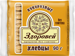 Хлебцы кукурузные ЗДОРОВЕЙ, 90г, крупный план