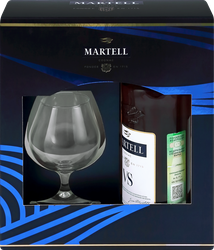 Коньяк MARTELL VS ординарный 3 года 40%, со стаканом, п/у, 0.7л, детальное фото