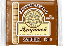 Хлебцы гречишно-рисовые ЗДОРОВЕЙ, 90г, картинка