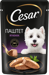 Корм влажный для взрослых собак CESAR Паштет с ягненком, 80г, детальное фото