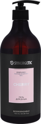Гель для душа SYNERGETIC Cherry Вишня, 750мл, крупный план