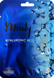 Маска для лица MONTY Tencel Гиалуроновая кислота, увлажняющая, 25мл, изображение