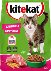 Корм сухой для кошек KITEKAT Телятинка аппетитная, 1,3кг, фотография