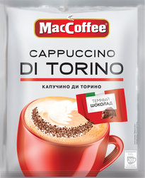 Напиток кофейный растворимый MACCOFFEE Cappuccino di Torino с шоколадной крошкой, 510г, крупный план
