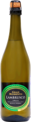 Вино игристое GRAN MOMENTO Lambrusco Emilia Bianco жемчужное белое полусладкое, 0.75л, картинка