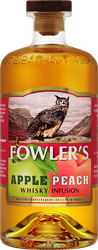 Настойка FOWLERS Яблоко-персик с виски 35%, полусладкая, 0.7л, крупный план
