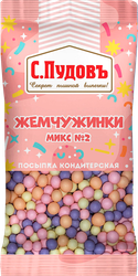 Посыпка кондитерская С.ПУДОВЪ Жемчужинки Микс №2, 15г, фотография