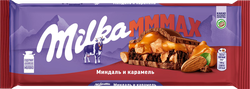 Шоколад молочный MILKA Mммах с миндальной начинкой, с какао, 270г, картинка
