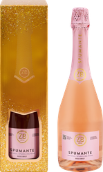 Вино игристое ZB WINE Российское Спуманте розовое брют, 0.75л, вид