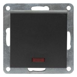 Переключатель 1-клавишный LK Studio LK80 840408 черный, фотография