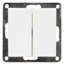 Переключатель 2-клавишный LK Studio LK80 белый, вид