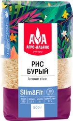 Рис бурый АГРО-АЛЬЯНС Экстра Slim&Fit, нешлифованный, 1-й сорт, 800г, фотография