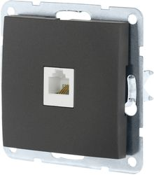 Розетка RJ-45 1 пост CROSSLINK LK60 черный бархат, изображение