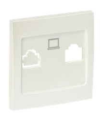 Панель лицевая ВАЛЕНСИЯ розетки RJ-45 1-МЕСТНАЯ жемчуг, фото