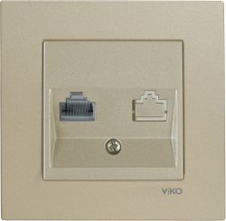 Розетка RJ-11 Viko Novella 4782 бронзовый, фото