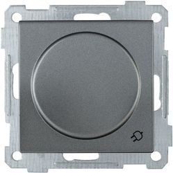 Розетка электрическая IEK BOLERO ERB16-K95-16 антрацит, фотография