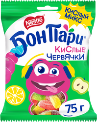 Мармелад жевательный БОН ПАРИ Кислые червячки, 75г, фотография