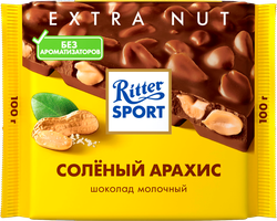 Шоколад молочный RITTER SPORT Соленый арахис, 100г, фотография