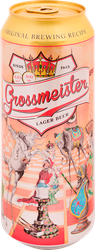 Пиво светлое GROSSMEISTER фильтрованное пастеризованное 4,8%, 0.5л, фотография