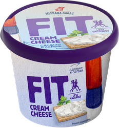 Сыр творожный MLEKARA SABAC FIT Cream Cheese сливочный 60%, без змж, 250г, изображение